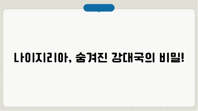 나이지리아 인구, 경제력, 인종