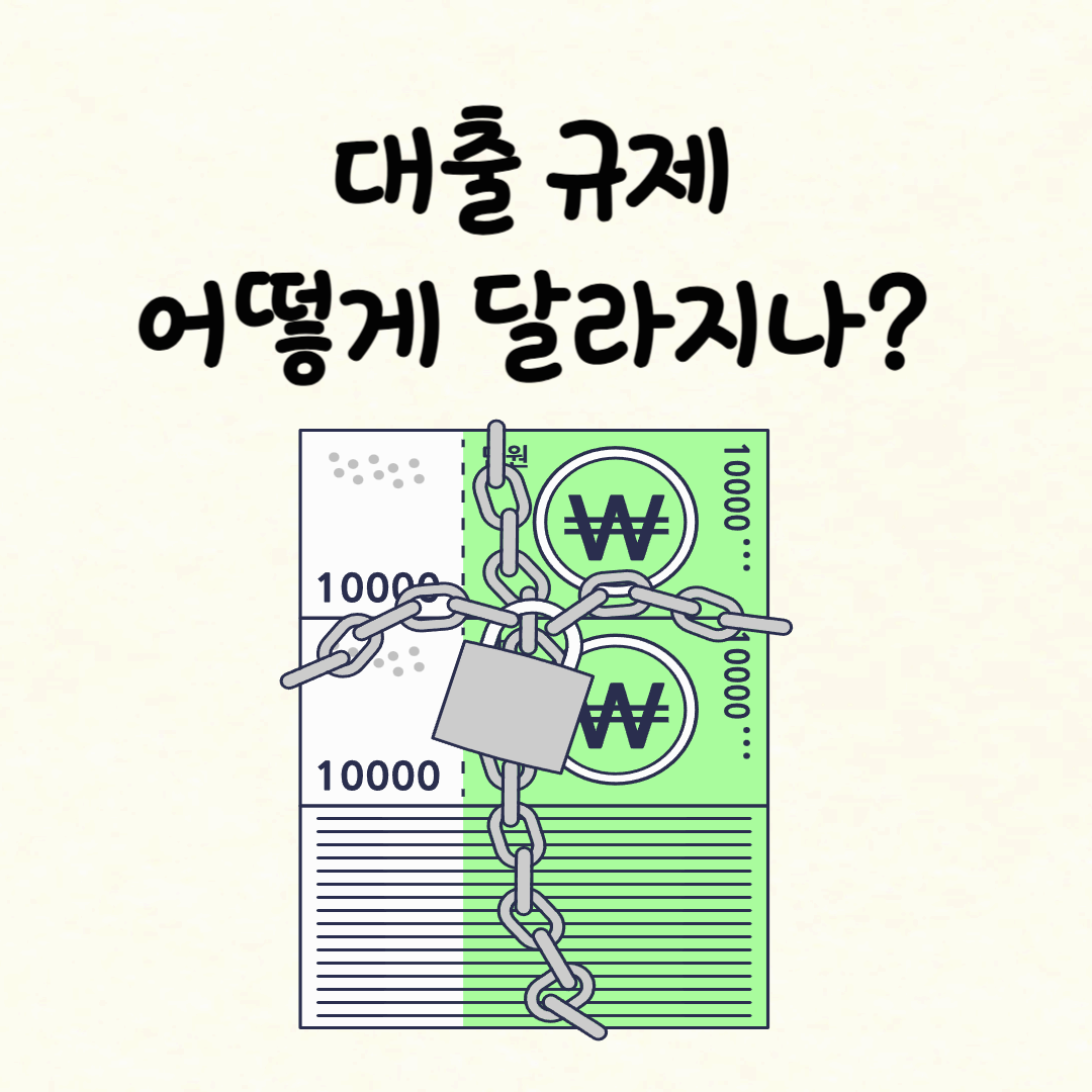 대출규제 어떻게 달라지나 - 돈다발에 체인이 묶여있는 이미지