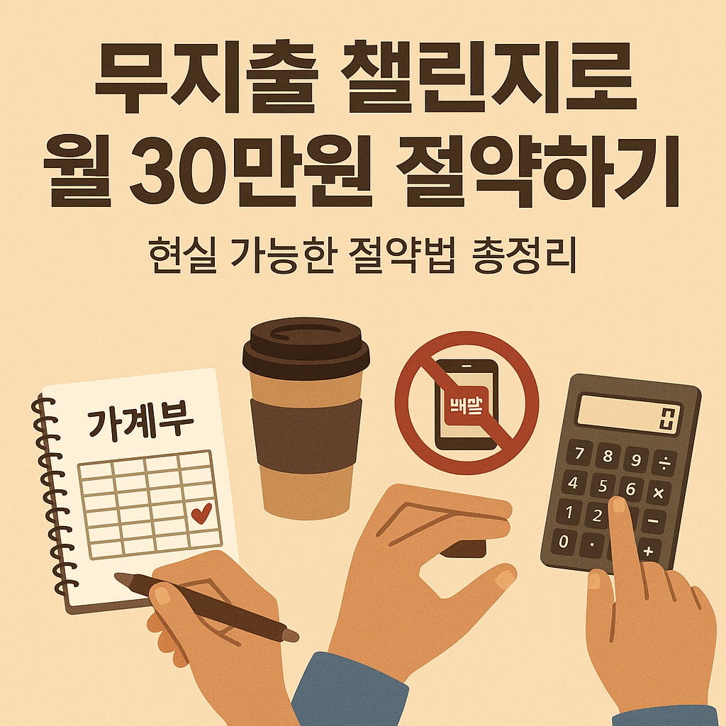 무지출 챌린지로 월 30만원 절약하기!