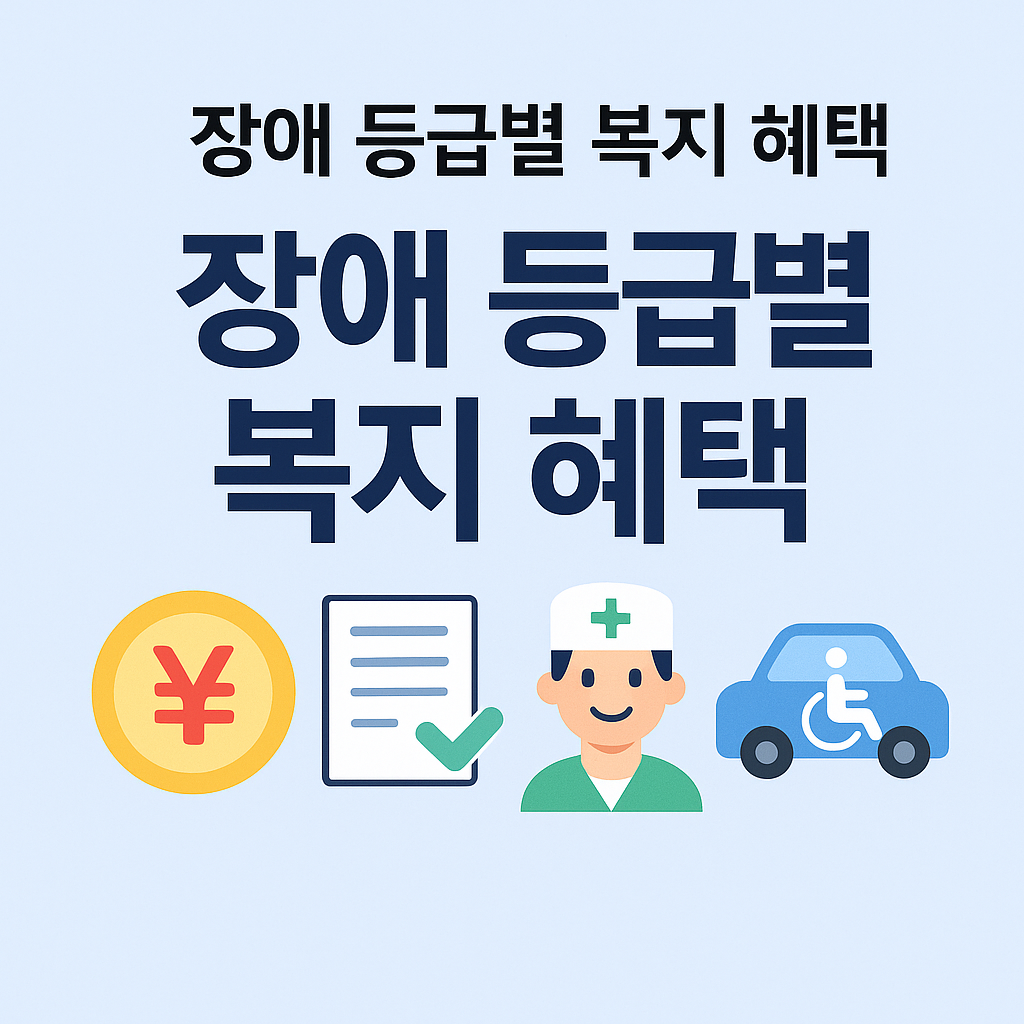 장애등급별 복지 혜택 설명 이미지