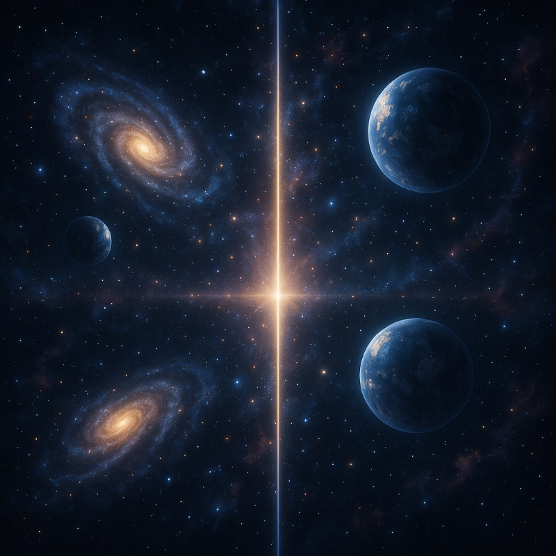 우주의 '거울 우주' 이론: 반대 방향에 있는 또 다른 세계? 인포그래픽