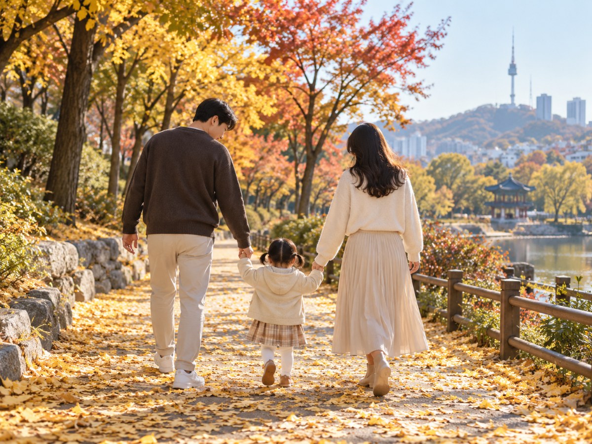 가을 공원을 산책하는 가족, 복지급여 수급 요건 확인