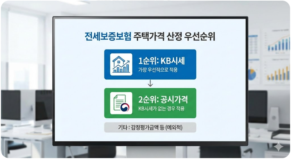 전세보증보험 주택가격 산정 우선순위