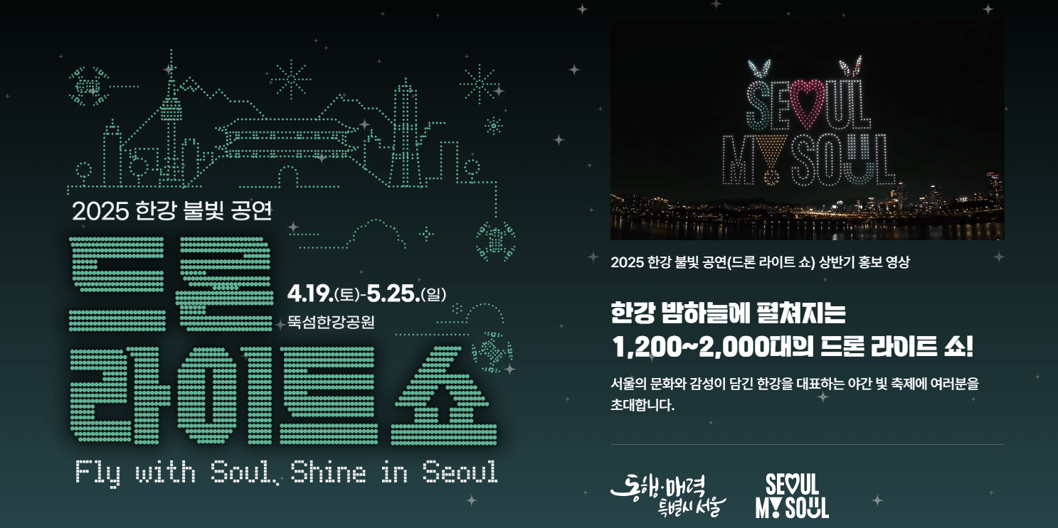 2025 한강 불빛 공연 드론 라이트 쇼
