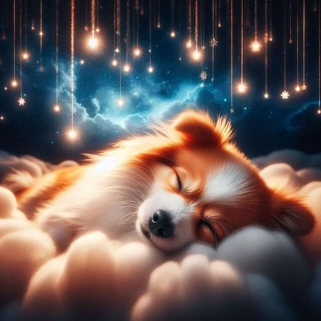 구름-위에서-잠든-웰시코기-이미지