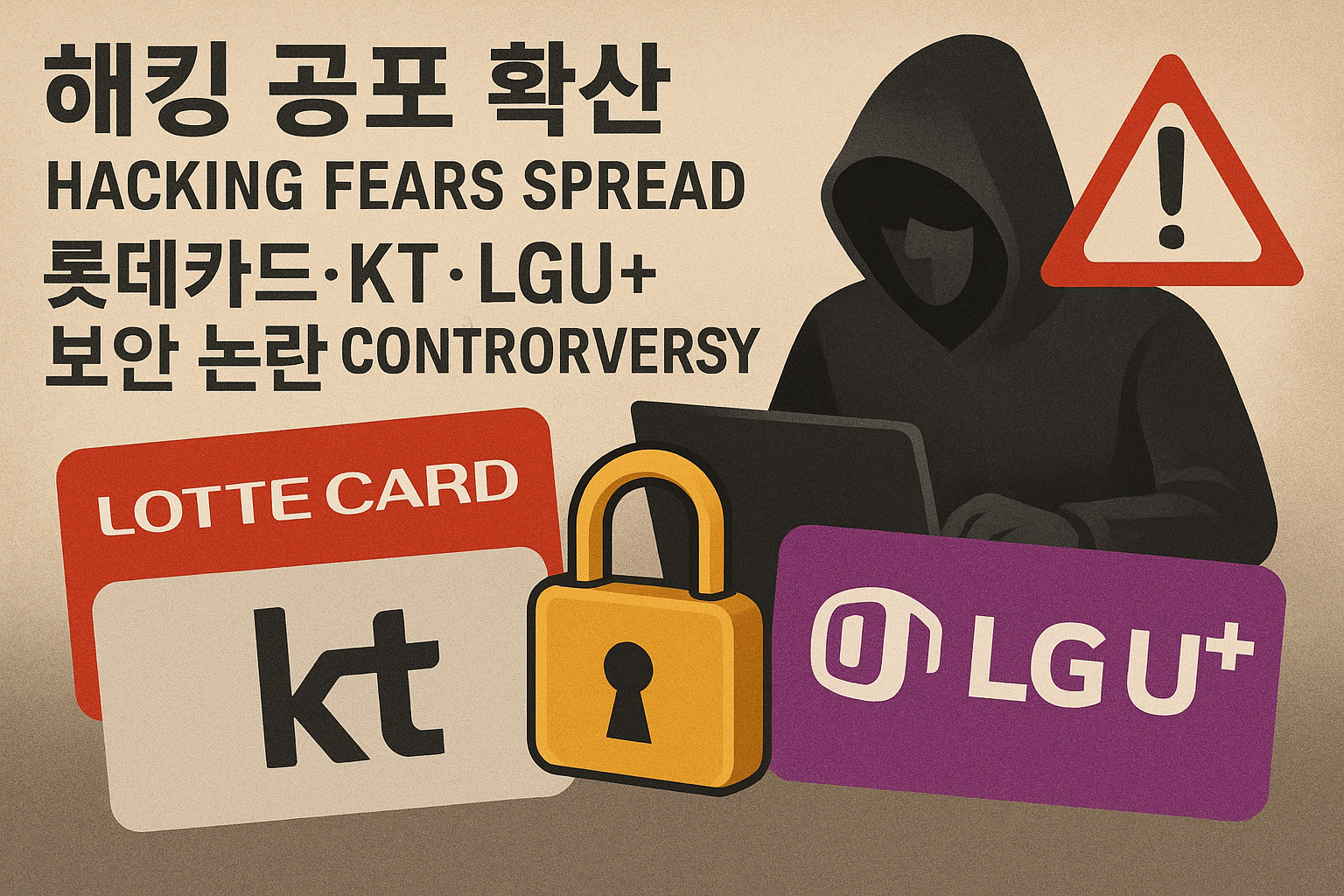 해킹 공포 확산: 롯데카드·KT·LGU+ 보안 논란