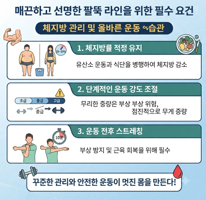 남자 팔뚝 힘줄