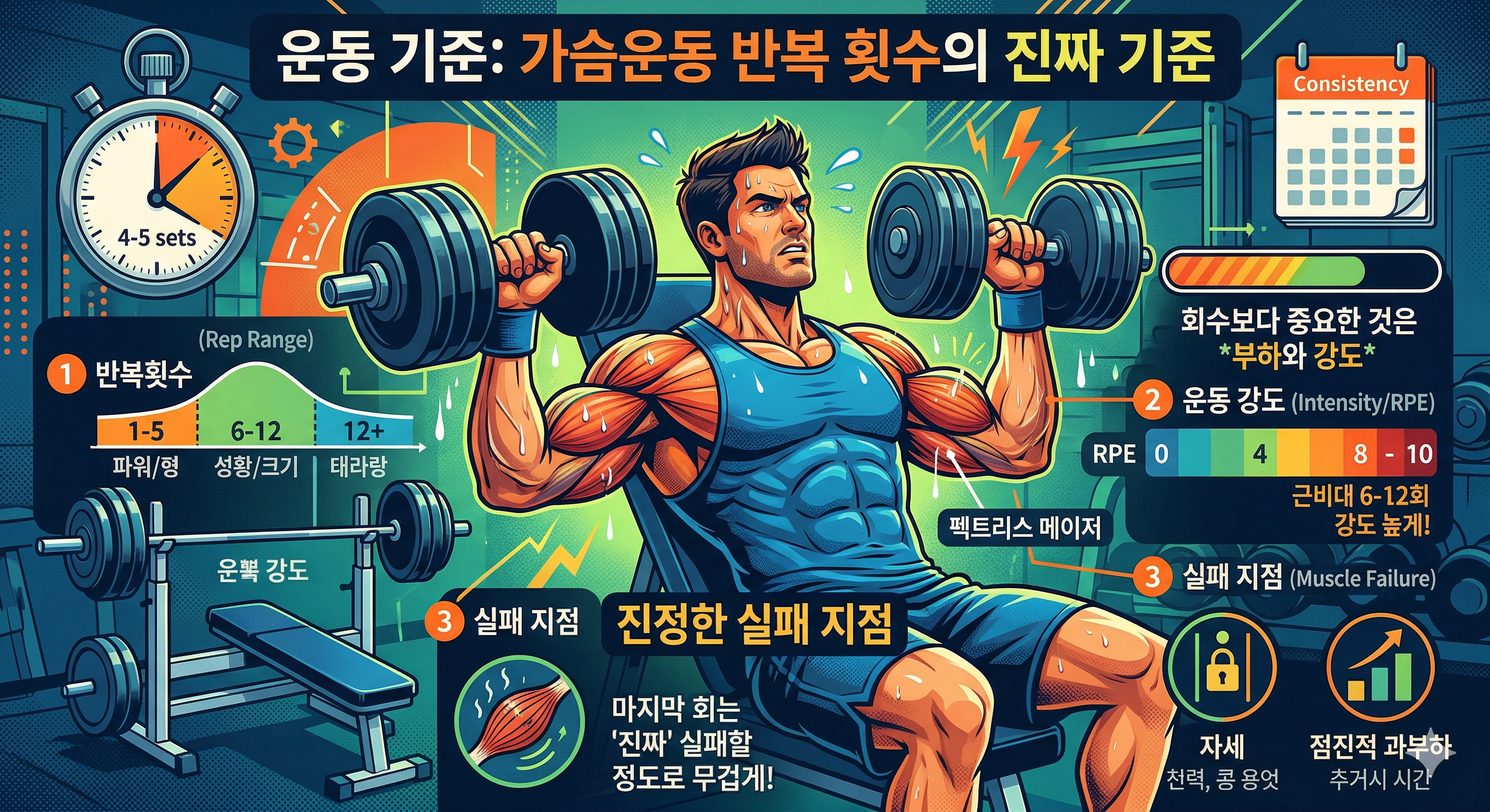 가슴운동 반복 횟수의 진짜 기준