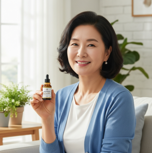 프로폴리스 들고 있는 사진