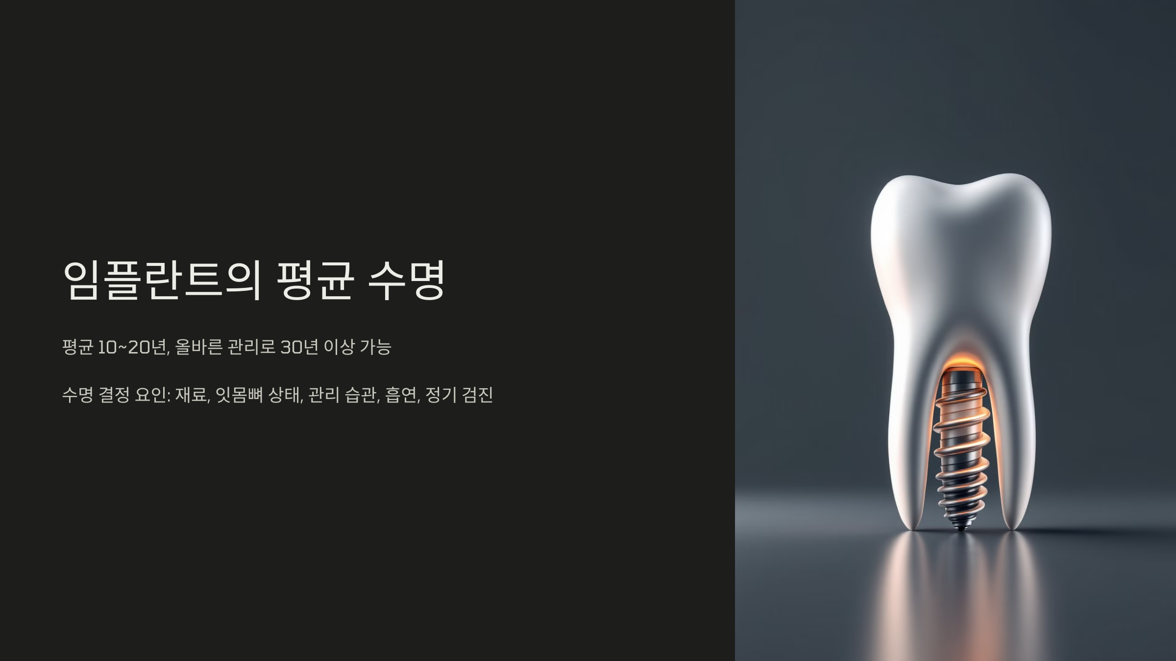 임플란트의 평균 수명