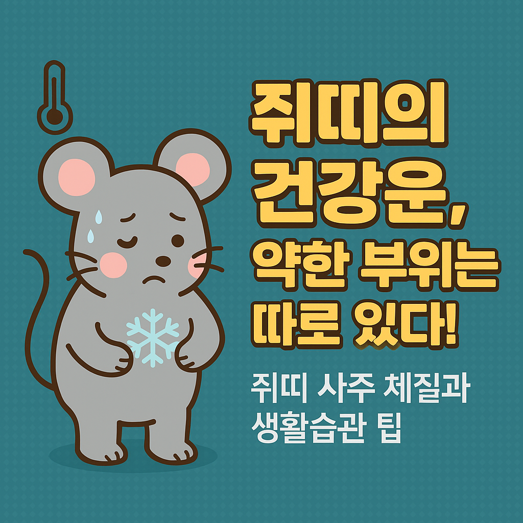 쥐띠 체질 완전 해부! 이런 습관이 건강운을 망친다?