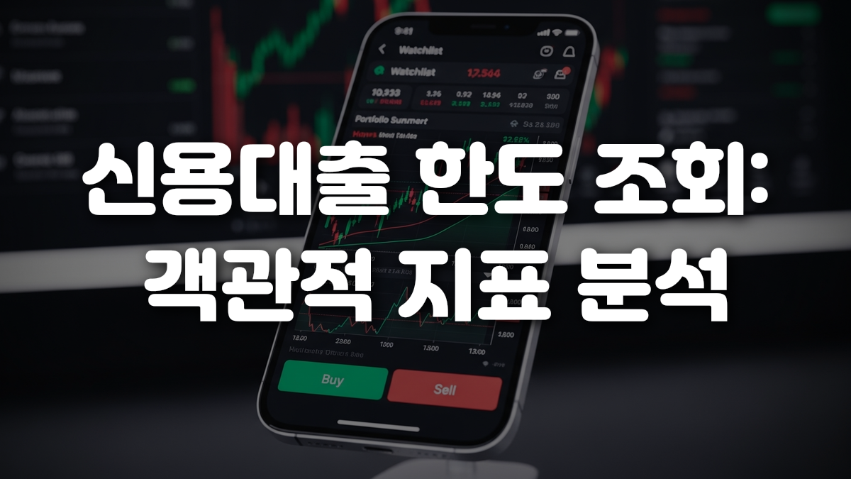 신용대출 한도 조회 객관적 지표 분석
