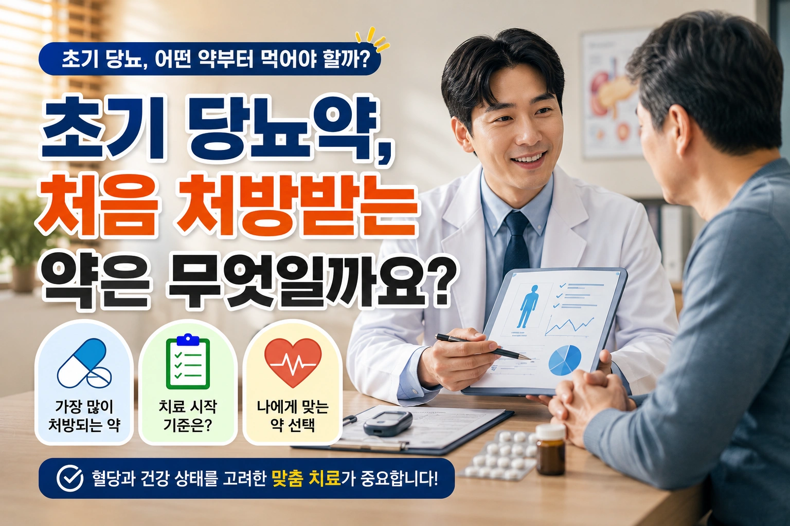 초기 당뇨약, 처음 처방받는 약은 무엇일까요?