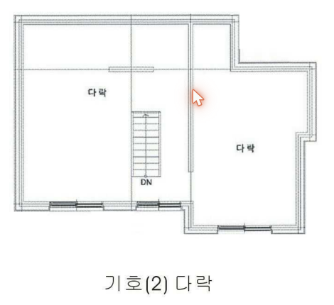 리치홈타운 4동 다락 평면, 경사지붕 하부 2실 (감정평가서)
