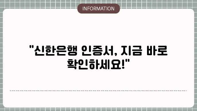 신한은행 인증서 재발급 신청 화면