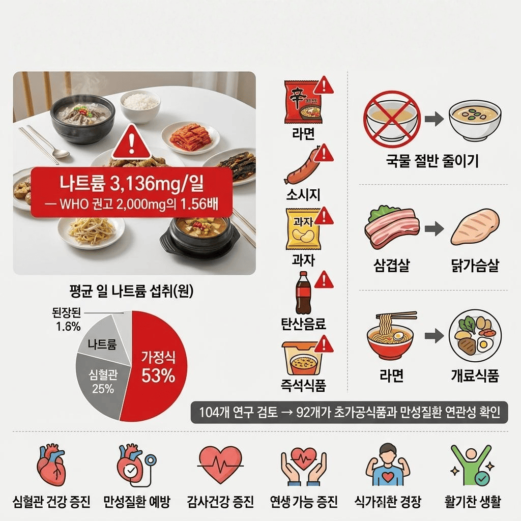 집밥도 건강하지 않을 수 있다 (식단의 배신, 나트륨·초가공식품, 한국인 맞춤 건강식)