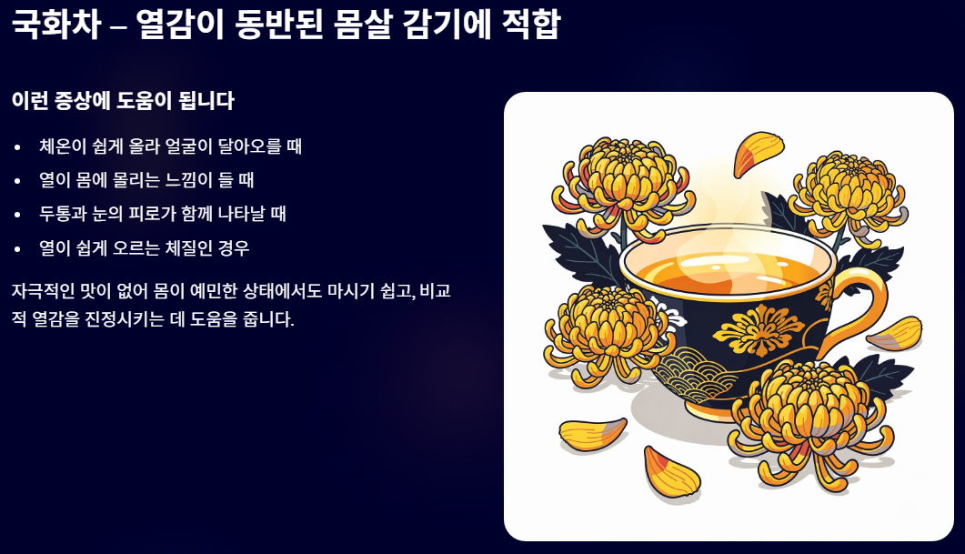 몸살 감기에 좋은 차 추천 6가지