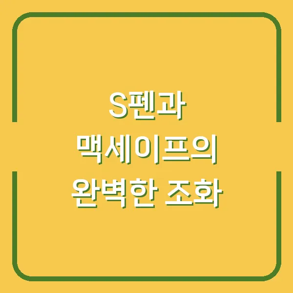 S펜과 맥세이프의 완벽한 조화