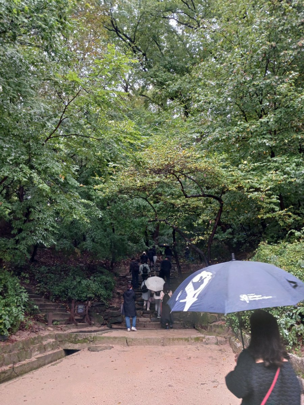 후원 나가는 계단