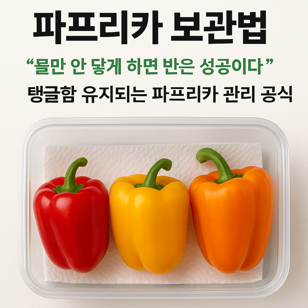 파프리카 보관법, “물만 안 닿게 하면 반은 성공이다”: 탱글함 유지되는 파프리카 관리 공식