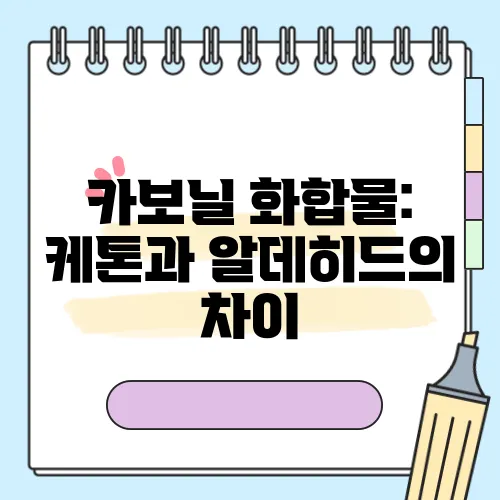카보닐 화합물: 케톤과 알데히드의 차이