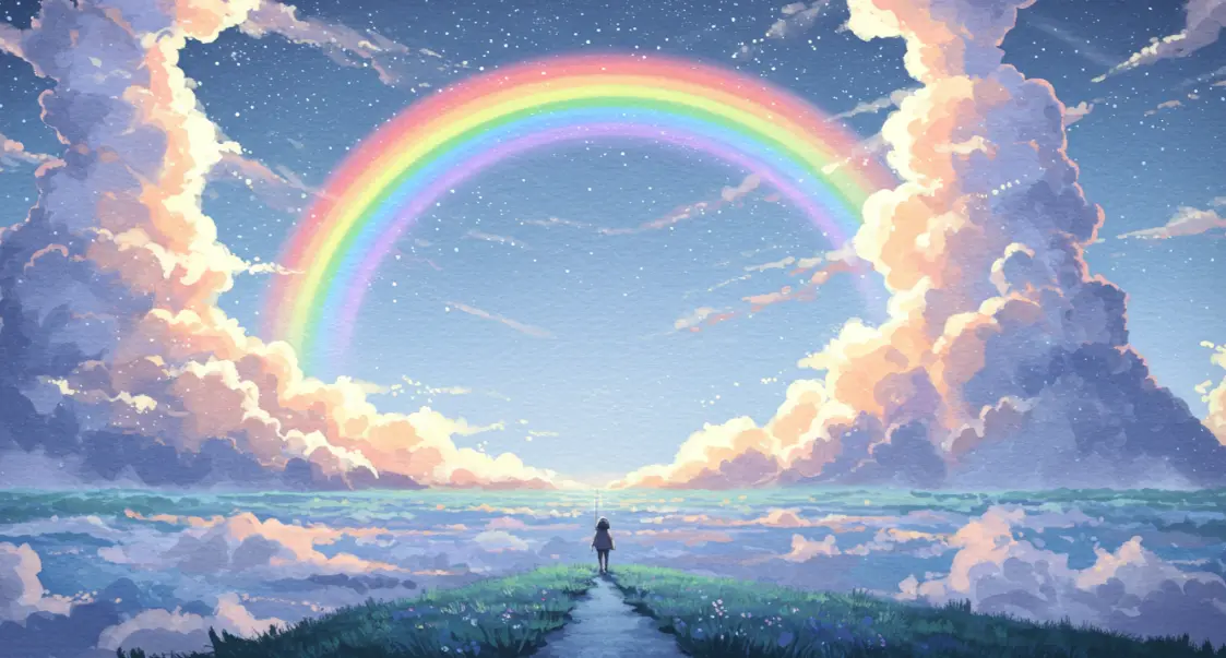 무지개 아래를 걷는 꿈