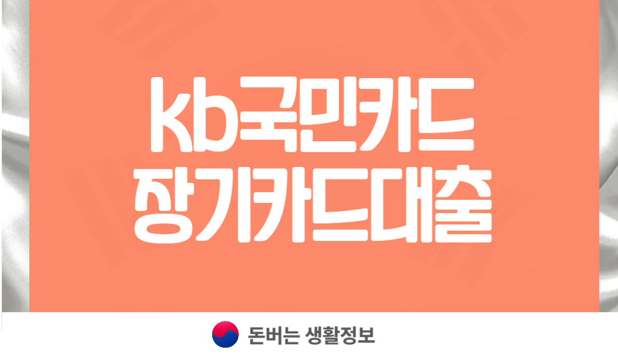 kb국민카드 장기카드대출