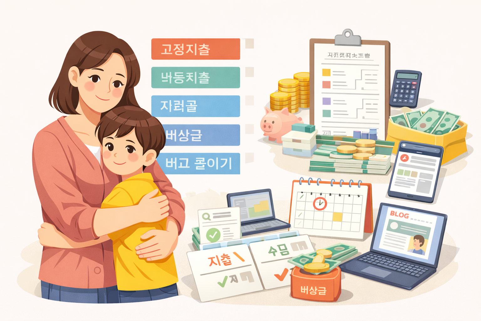 혼자 아이 키우면서 월 200으로 버티는 법 (현실 가계 운영 정리)