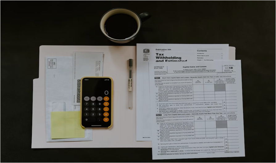 계산기 및 서류