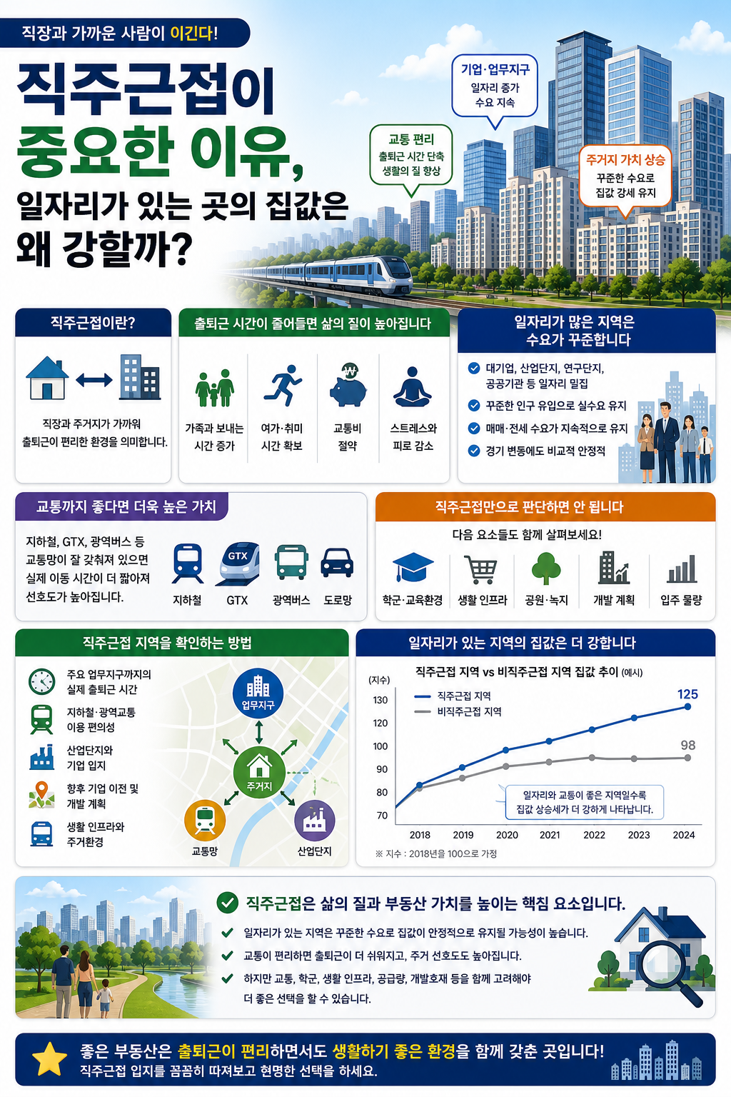 직주근접이 중요한 이유, 일자리가 있는 곳의 집값은 왜 강할까?