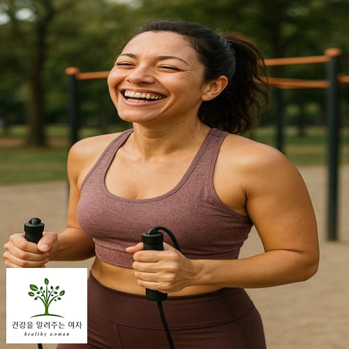 건강하게 운동하며 행복한모습