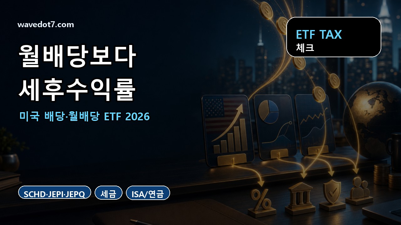 미국 배당 월배당 ETF 2026 SCHD JEPI JEPQ 세금 ISA 썸네일