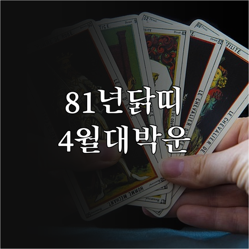 1981년생 닭띠 2026년 4월 이..