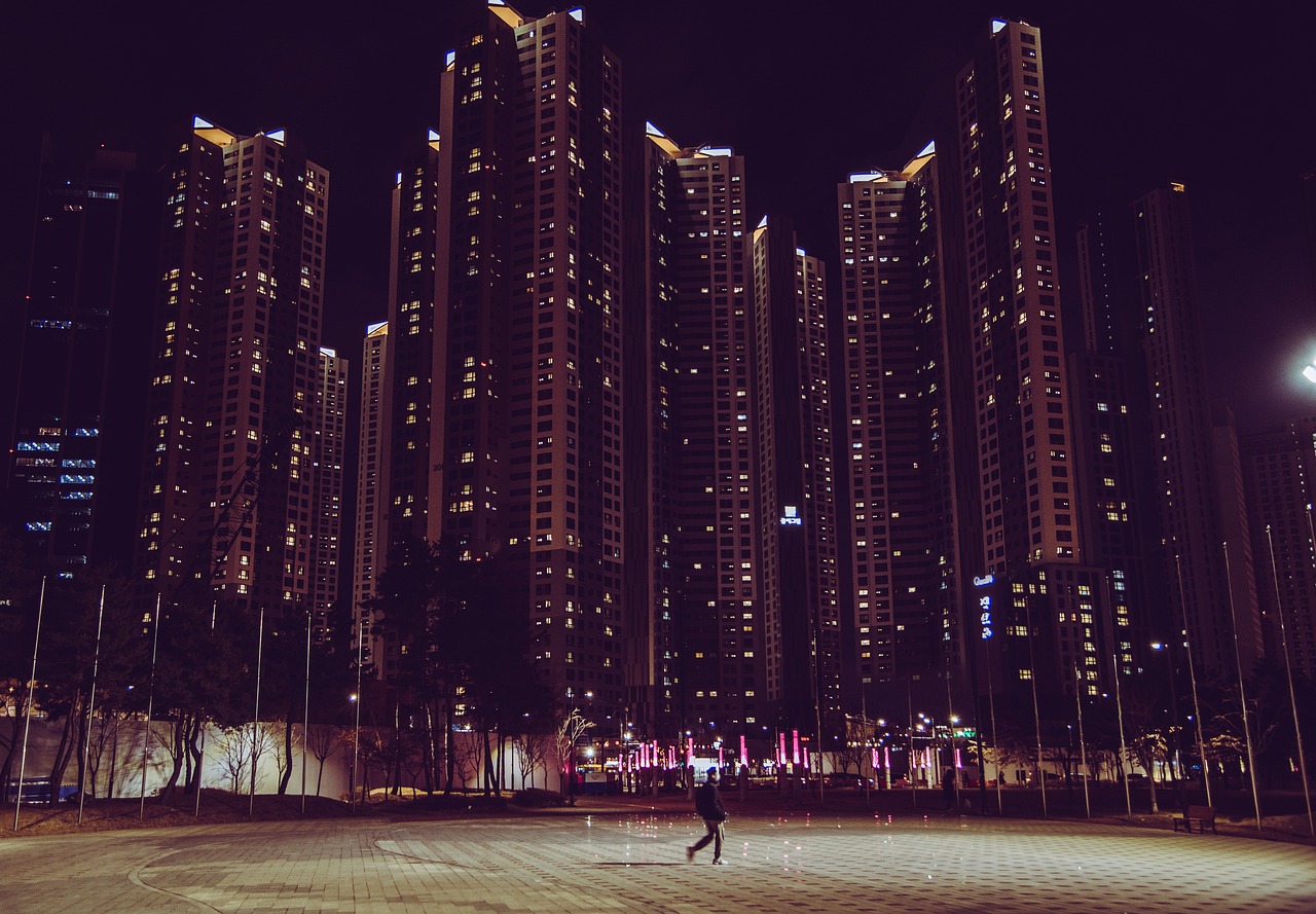 아파트 단지 야경