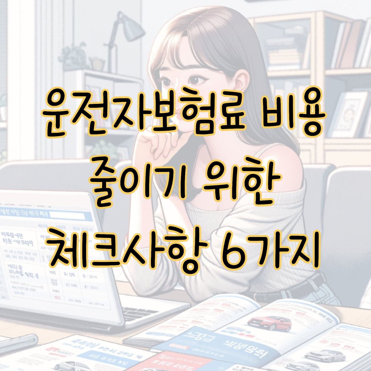 운전자보험료 비용 절감을 위해서 반드시 체크해야 할 6가지 표지