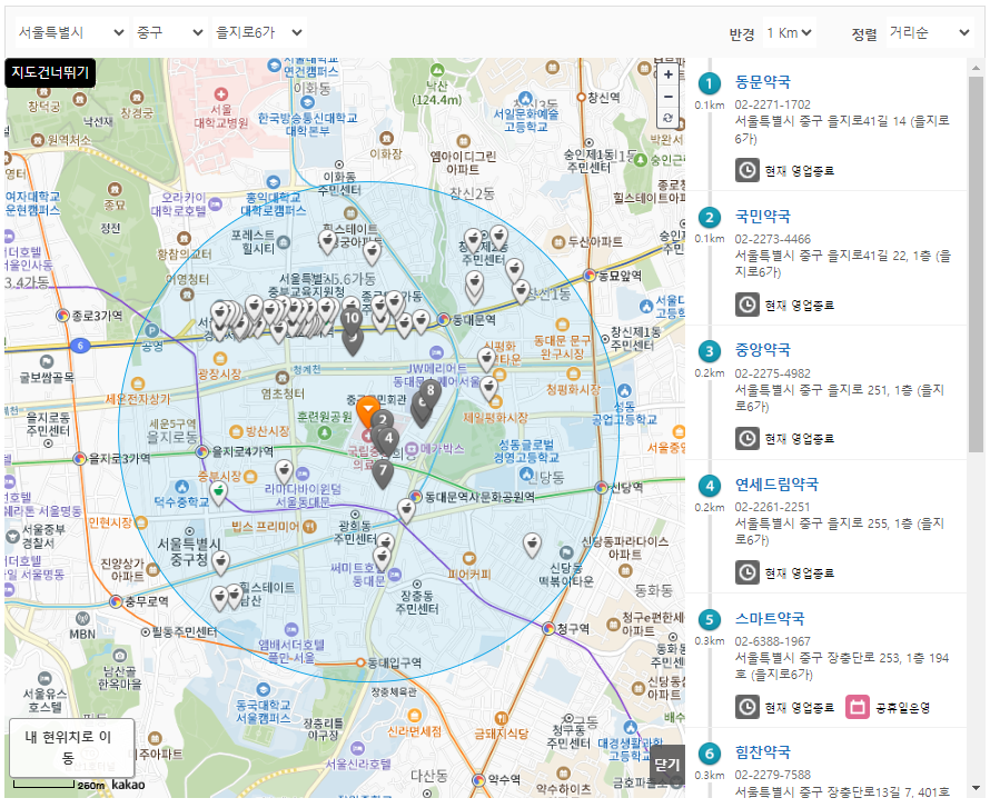 시흥시 은행동 일요일 문여는 당번 약국 추천