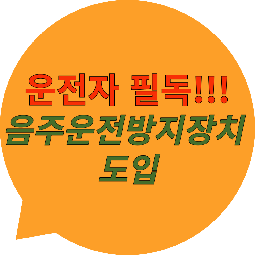 운전자 필독!!! 음주운전방지장치 도입