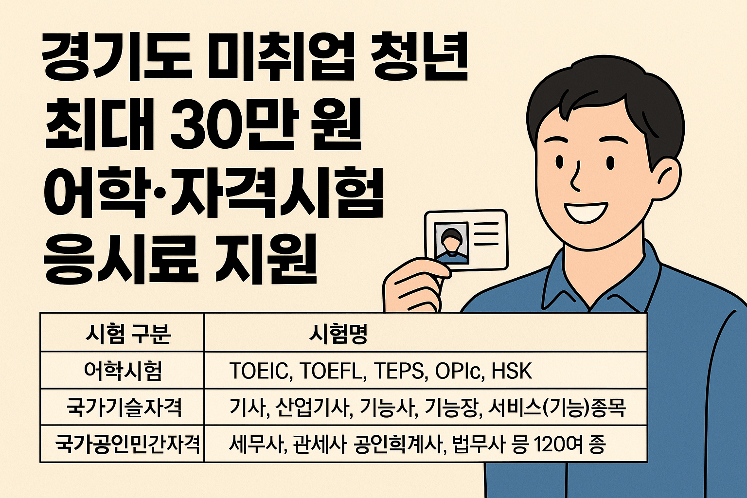 경기도 청년이라면 어학&middot;자격시험 응시료 최대 30만 원, 놓치면 손해!
