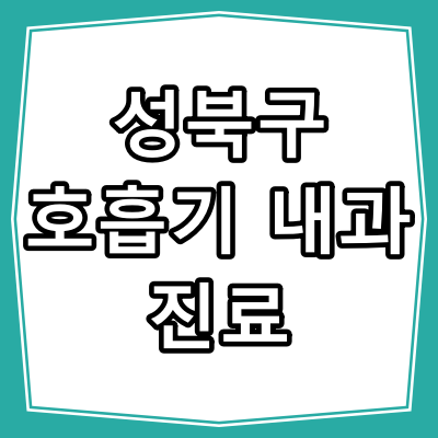 서울시 성북구 호흡기 내과 진료 잘 하는 병원