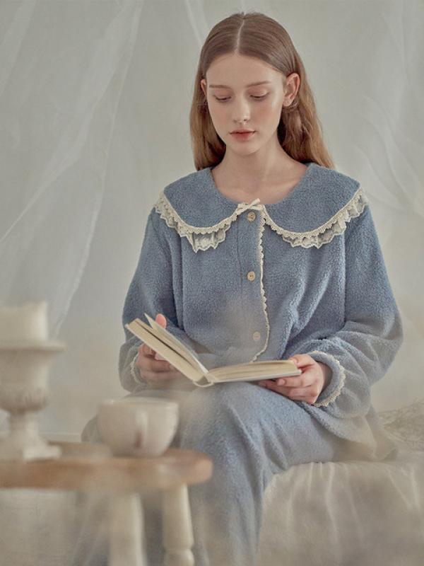 ULLALA PAJAMAS 디엘2 긴팔 투피스 보아털