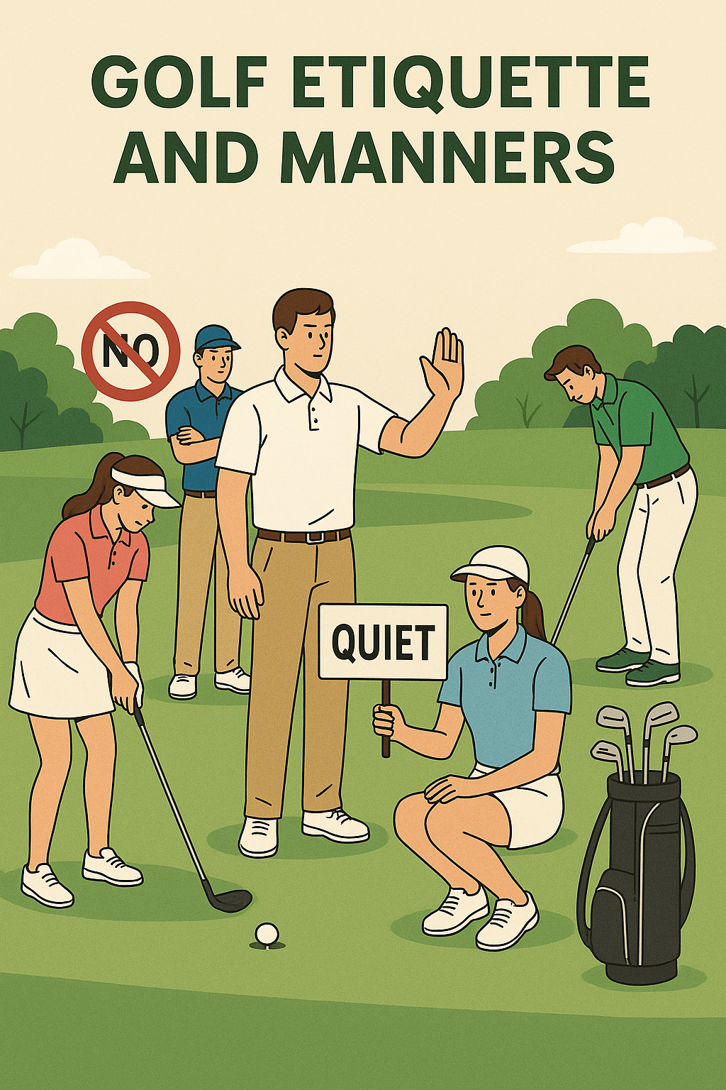골프 라운딩 매너와 에티켓 관련 사진