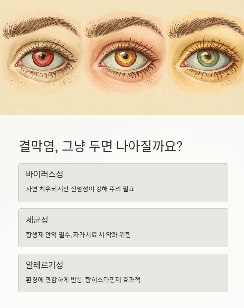 결막염 그냥 두면 나아질까요?