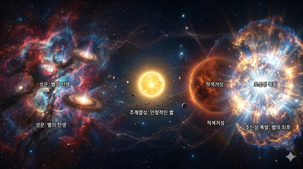별은 어떻게 태어나고 사라질까? 별의 일생 입문 설명