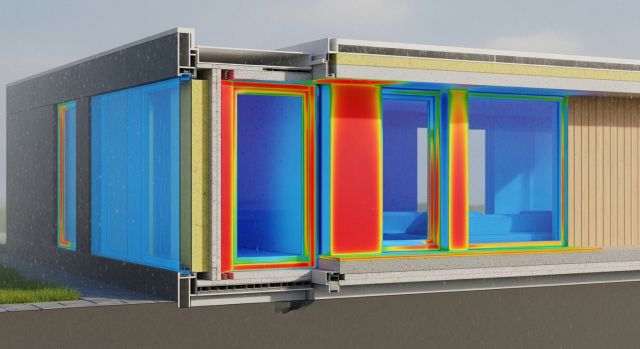 여름철 모듈러주택 열교 및 결로 발생 구조 설명 이미지