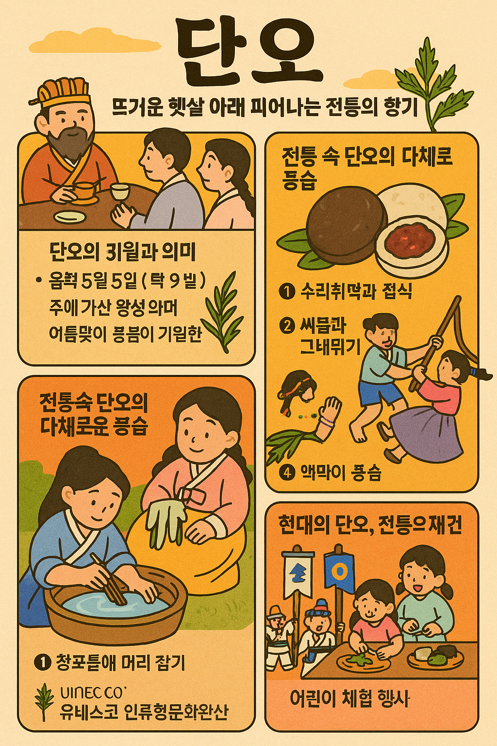 단오, 뜨거운 햇살 아래 피어나는 전통의 향기
