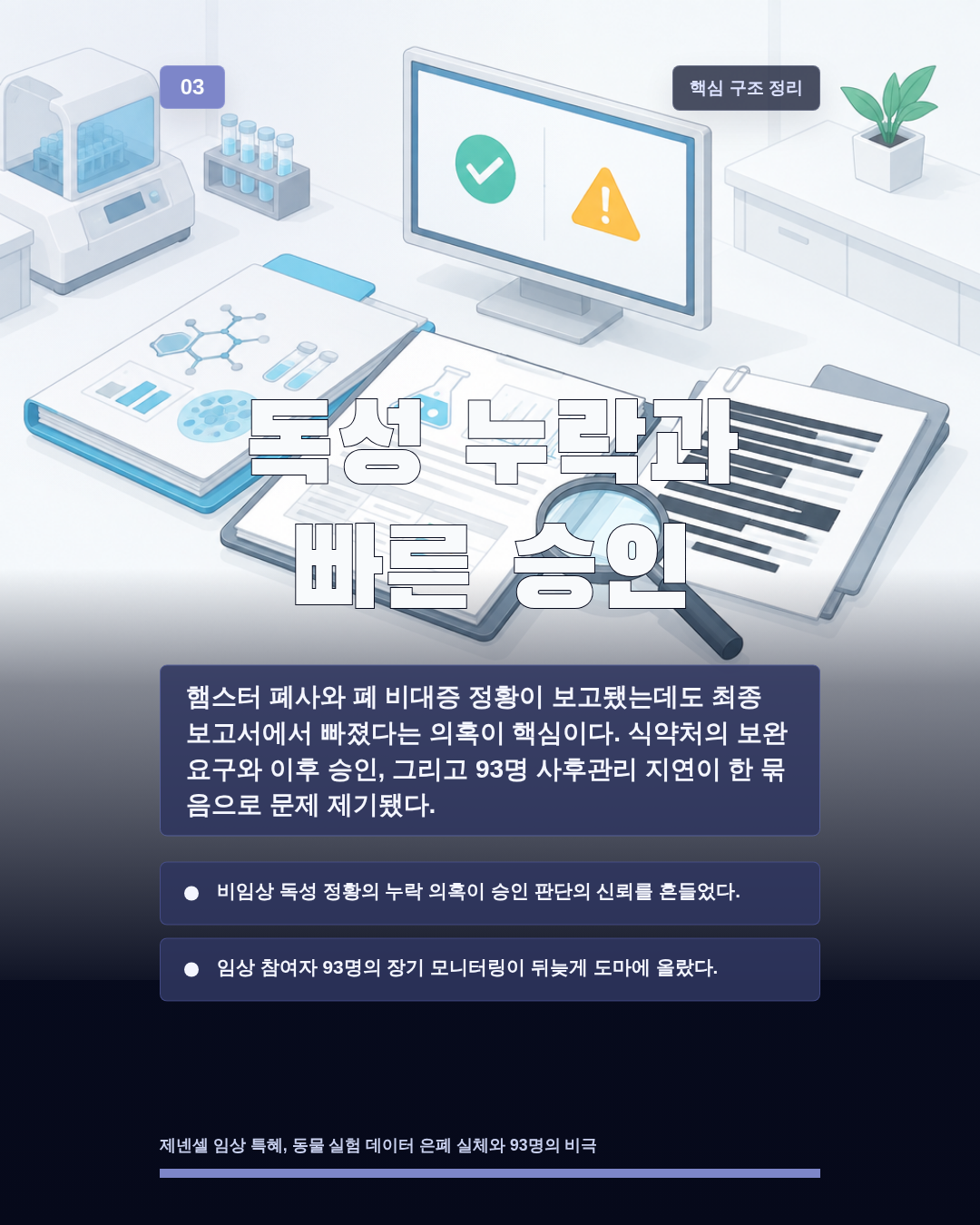 독성 누락과 빠른 승인