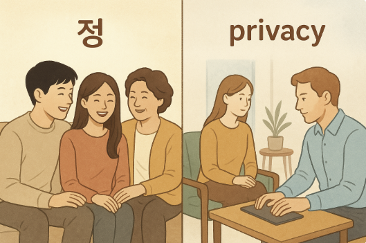 한국 '정' vs 영어권 'privacy' 관련 사진