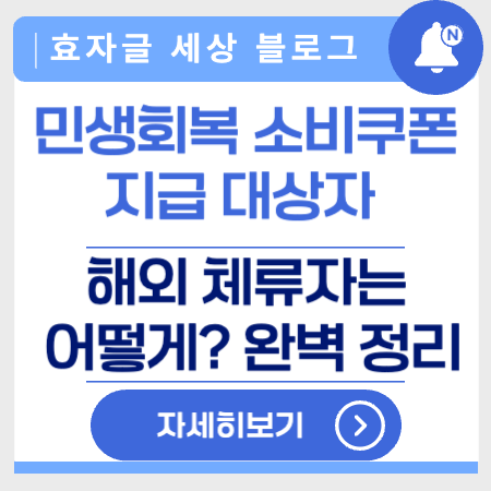 민생회복소비쿠폰해외체류자
