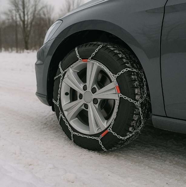 스노우체인 장착 사진