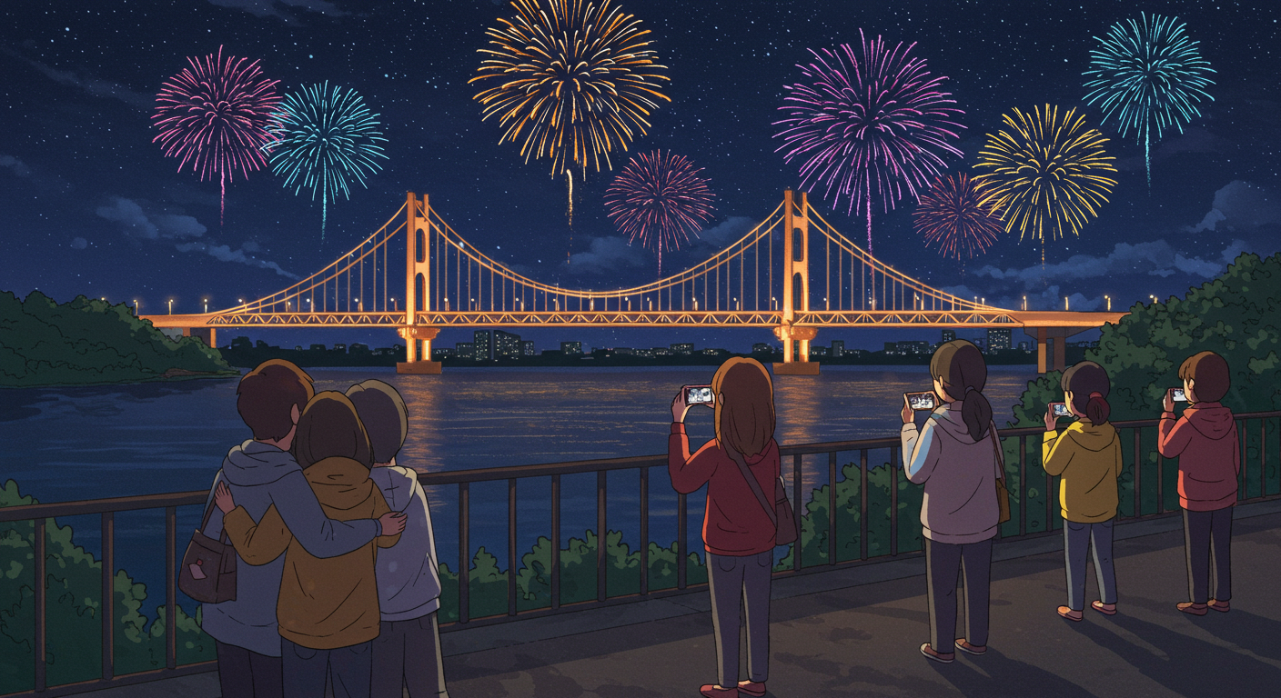 광안리 밤하늘 아래 불꽃과 함께한 잊지 못할 순간